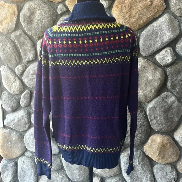 Rare*‎ Farah Vintage fair ice nordic cardigan wool Sweater - Picture 8 of 13
